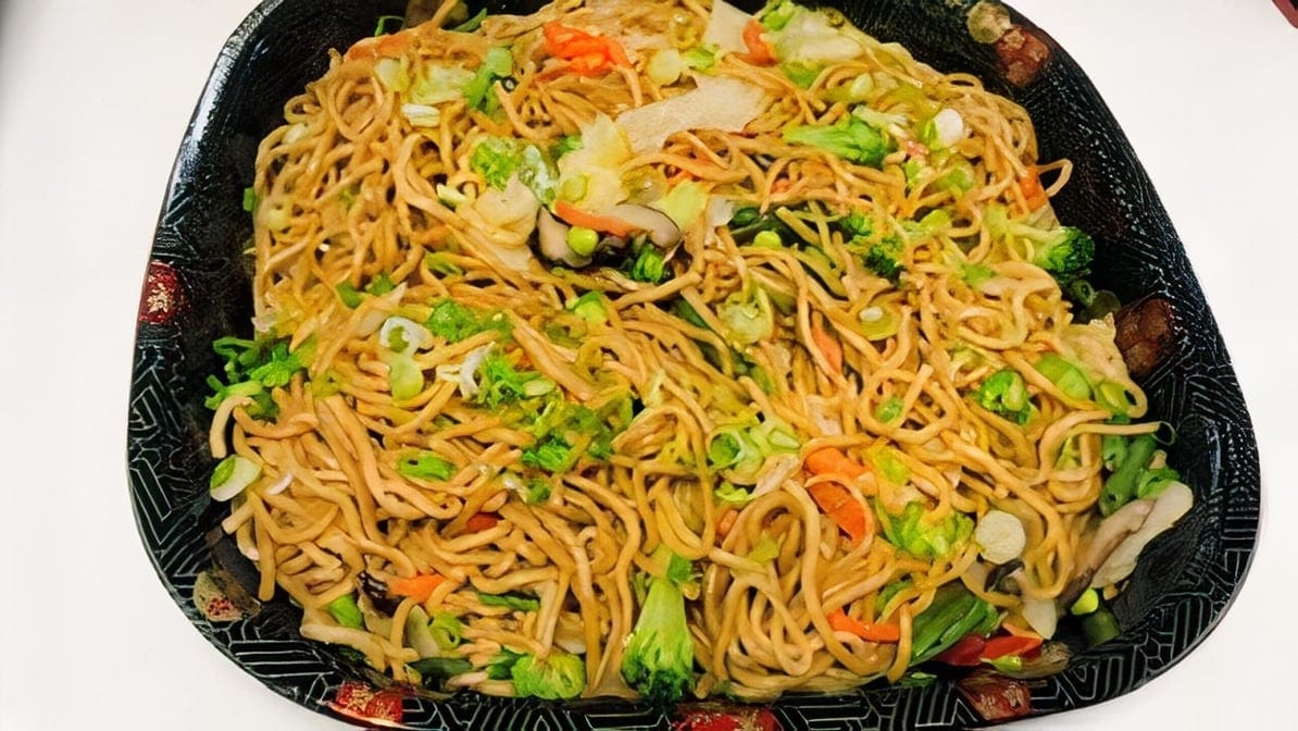 Fried Veggies Noodles Tray.