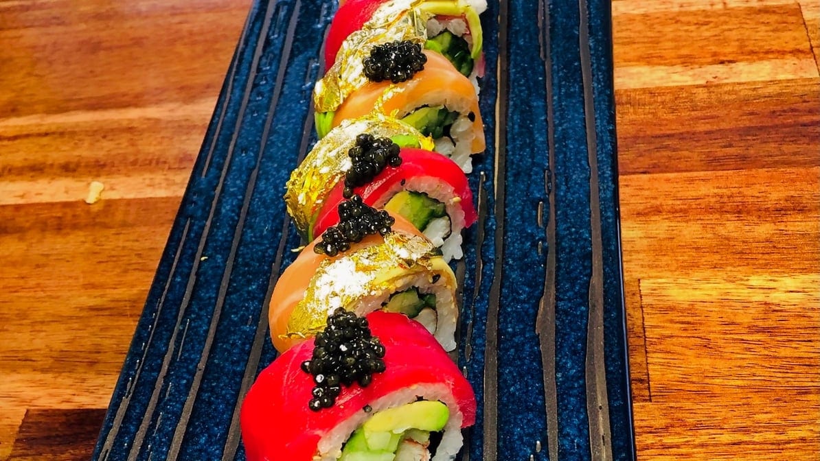 Caviar Golden Sushi Roll.